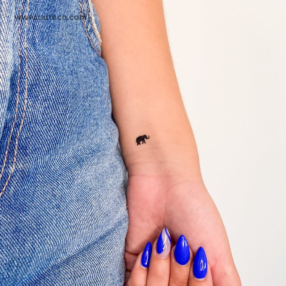 elephant wrist tattoos for girls