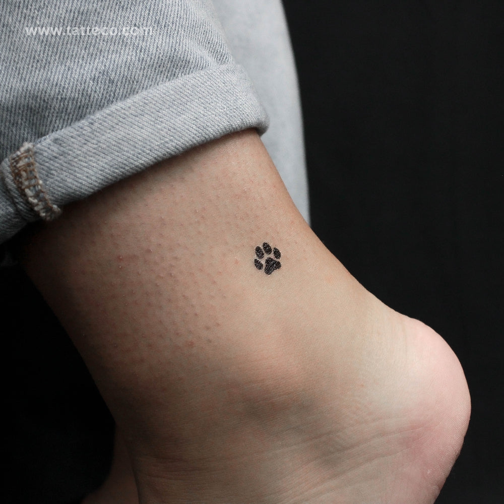 Small Paw Print Temporary Tattoo - Set of 3 – Tatteco