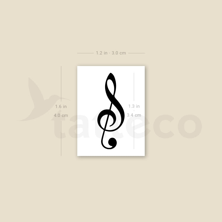 Treble Hook Temporary Tattoo Sticker (Set of 6)