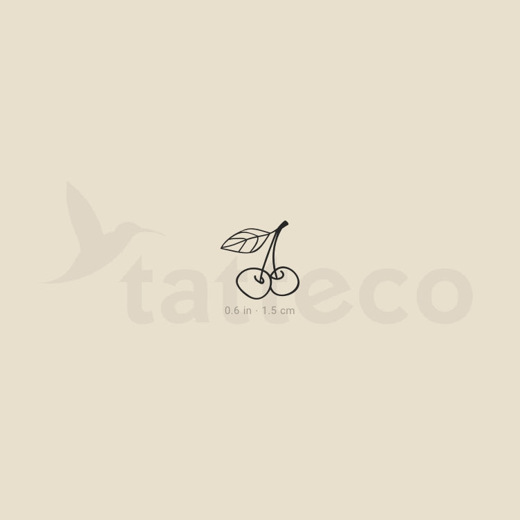 Little Cherry Couple Temporary Tattoo - Set Of 3 – Tatteco