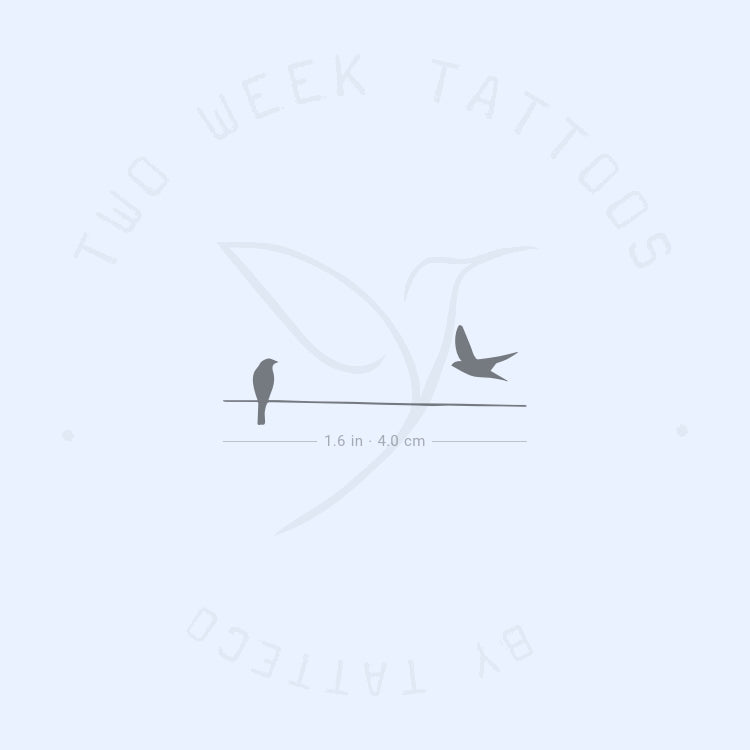 birds on a wire tattoo