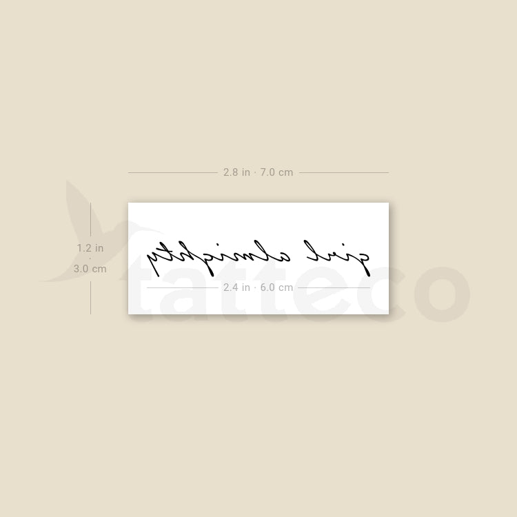 Girl Almighty Temporary Tattoo Sticker (Set of 4) - OhMyTat - Shop