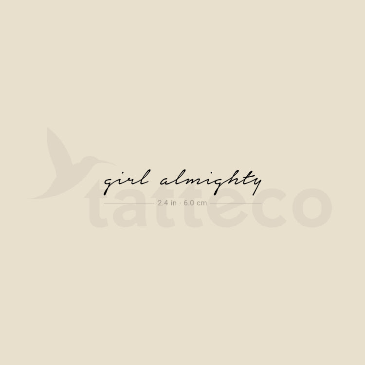 Girl Almighty Temporary Tattoo - Set of 3 – Tatteco