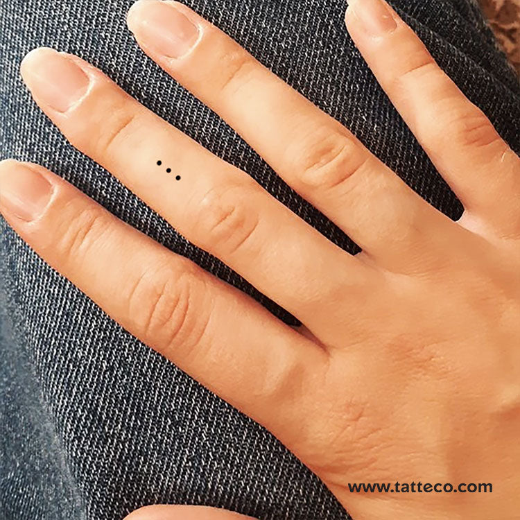 Three Tiny Dots Temporary Tattoo - Set of 3 – Tatteco
