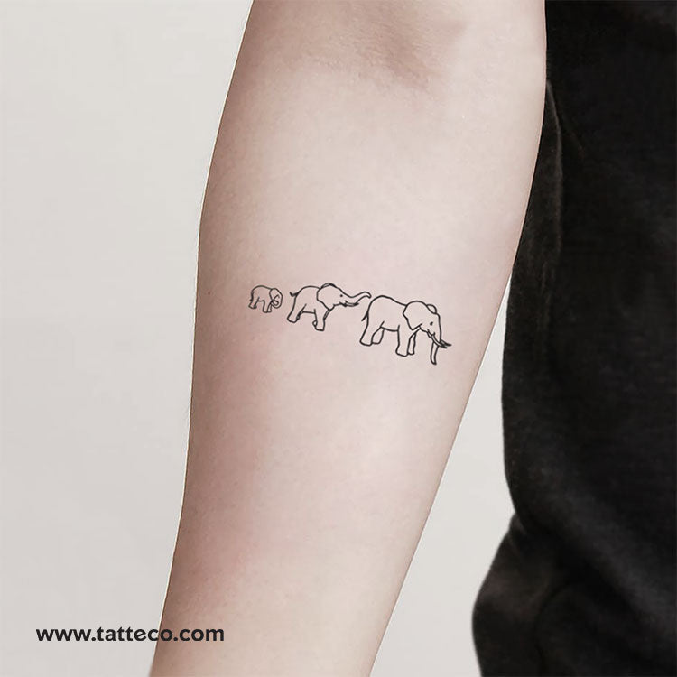 cute 2 elephant tattoos