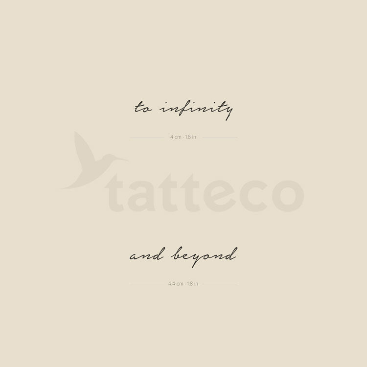 to infinity and beyond tattoo font