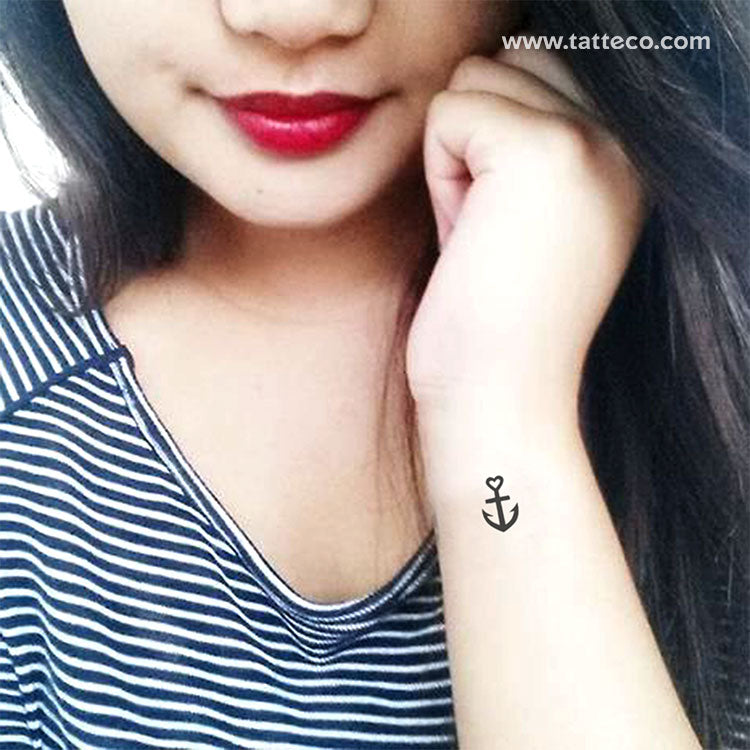 anchor tattoos for girls on wrist