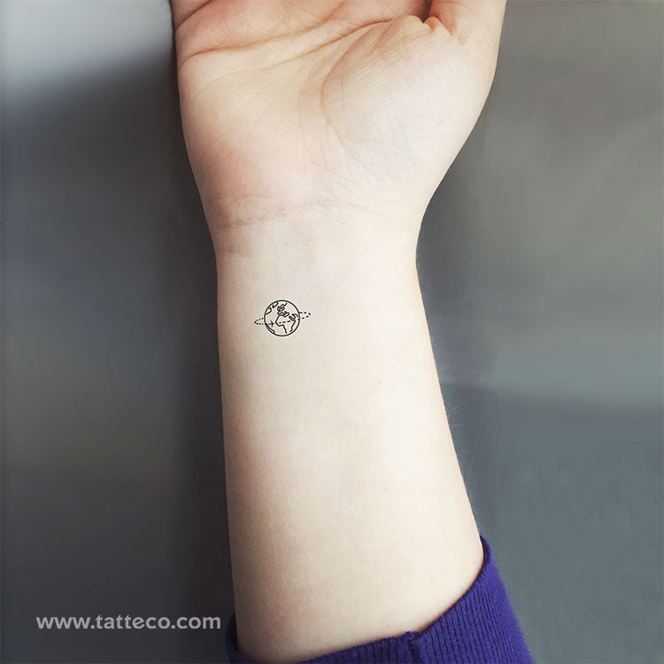 world wrist tattoo