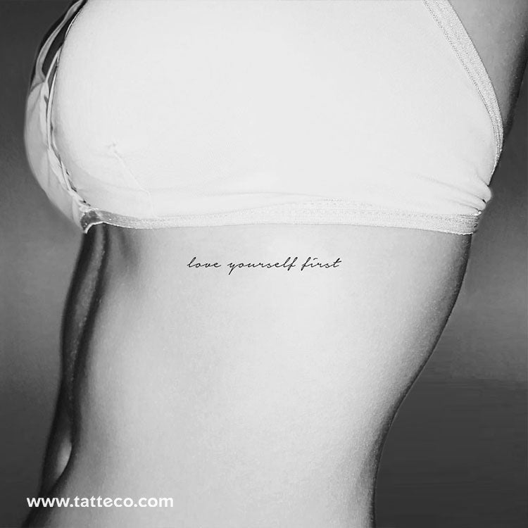 Love yourself first' temporary tattoo, get it here ▻