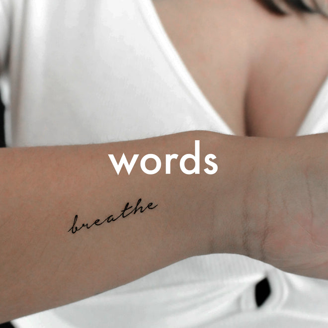 Word Temporary Tattoos