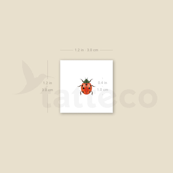 Ladybug Temporary Tattoo - Set of 3