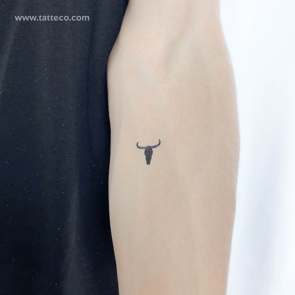 Bull Skull Temporary Tattoo - Set of 3