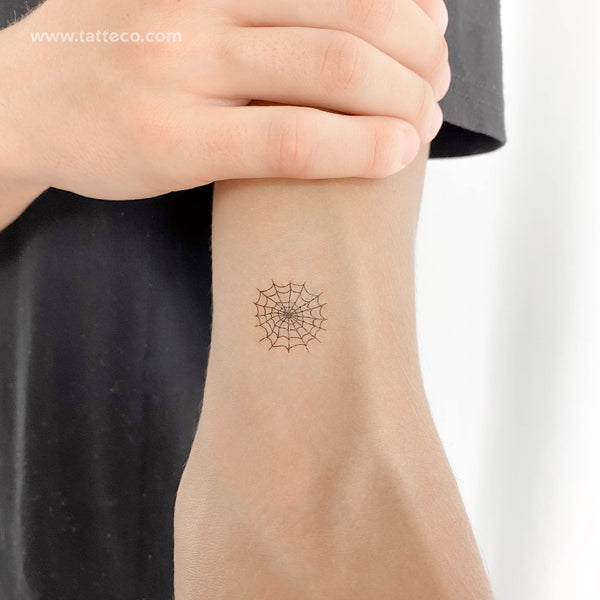 Small Spiderweb Temporary Tattoo - Set of 3