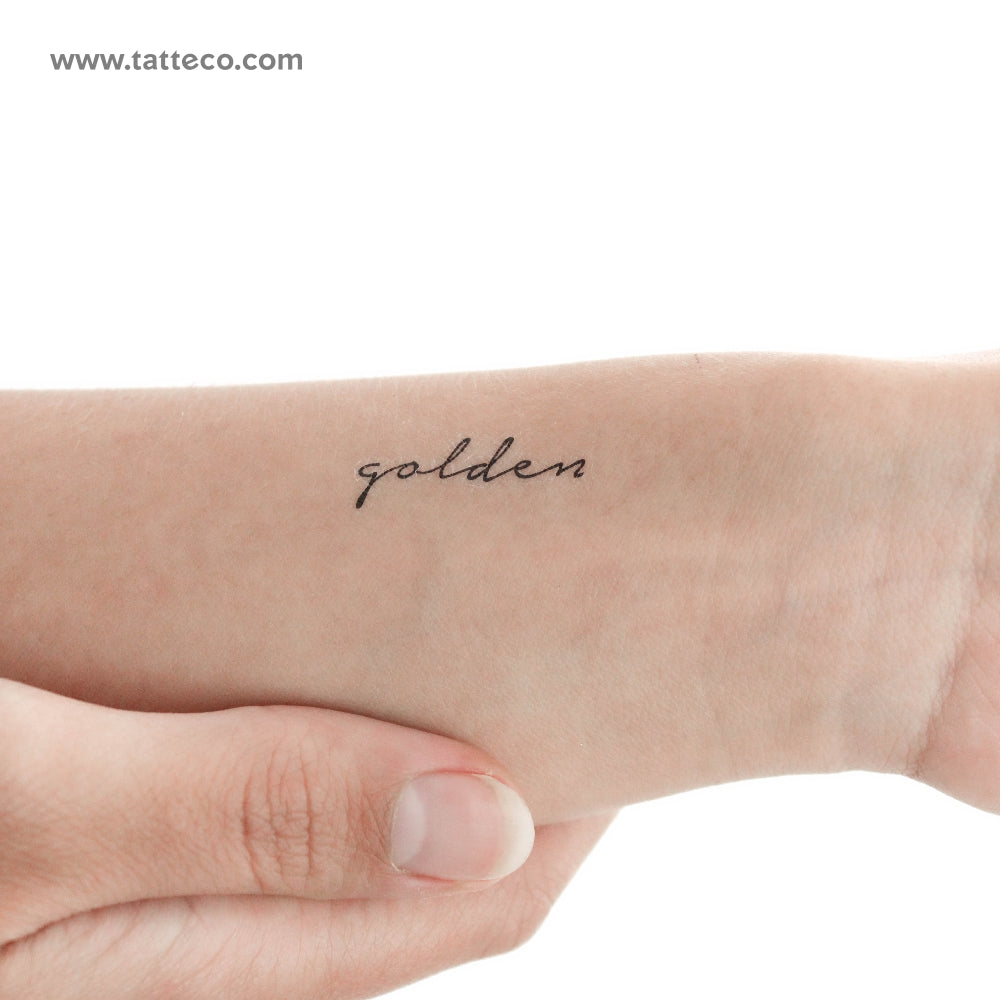 Golden Temporary Tattoo - Set of 3