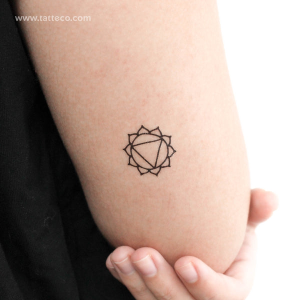 Manipura Chakra Temporary Tattoo - Set of 3