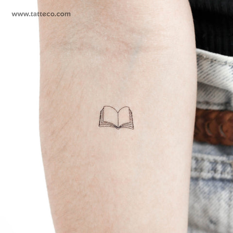 Open Book Temporary Tattoo - Set of 3