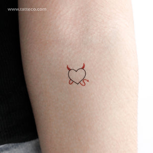 Naughty Heart Temporary Tattoo - Set of 3