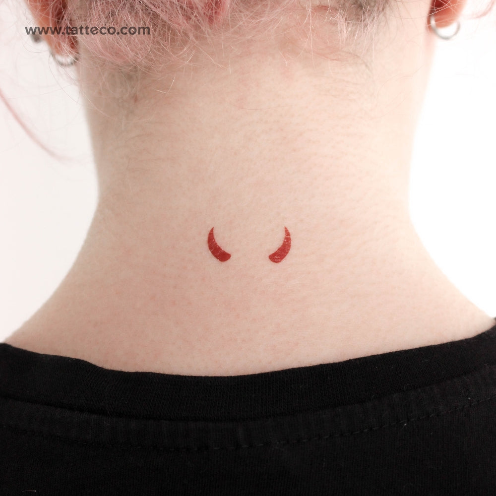 Devil Horns Temporary Tattoo - Set of 3