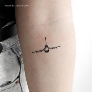 F-16 Jet Fighter Temporary Tattoo - Set of 3