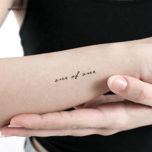 One Of One Temporary Tattoo - Set of 3