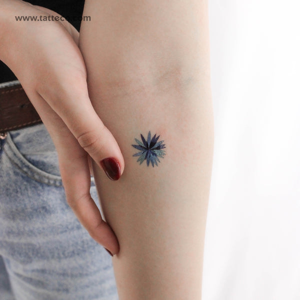 Cornflower Flower By Ann Lilya Temporary Tattoo - Set of 3