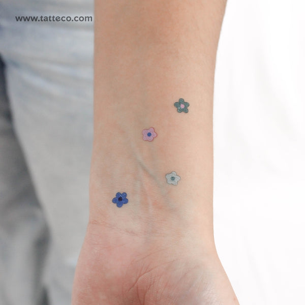 Tiny Flowers By Ann Lilya Temporary Tattoo - Set of 3