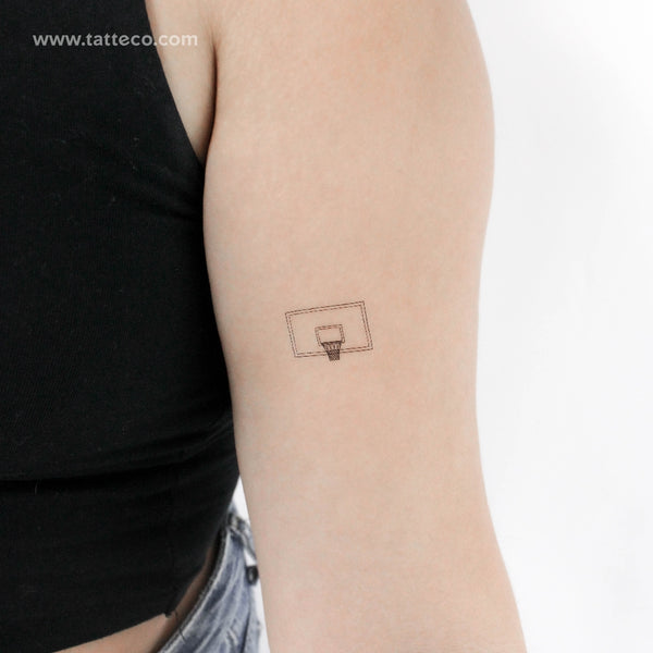 Basketball Backboard Temporary Tattoo - Set of 3