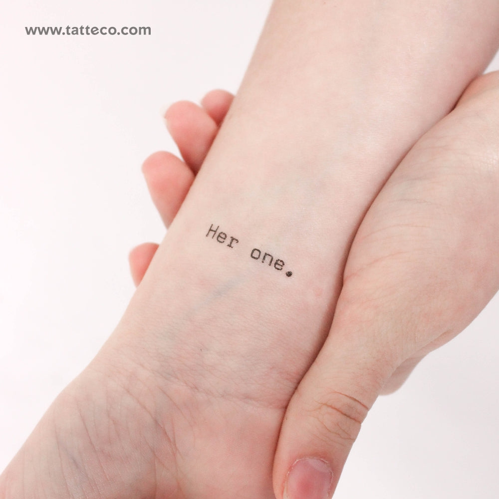 Her One. Temporary Tattoo - Set of 3