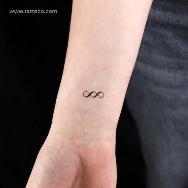 Small Double Infinity Symbol Temporary Tattoo - Set of 3