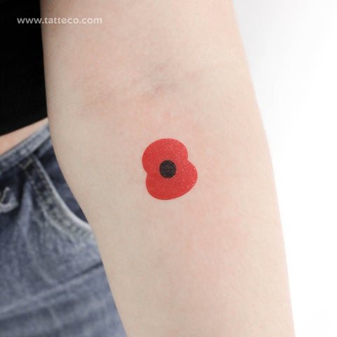 Remembrance Poppy Temporary Tattoo - Set of 3