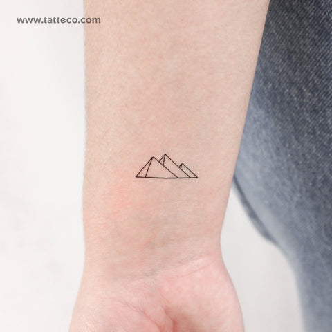 Small Egyptian Pyramids Temporary Tattoo - Set of 3