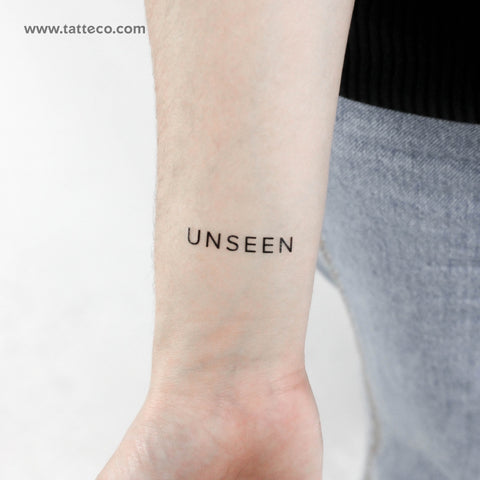 Unseen Temporary Tattoo - Set of 3