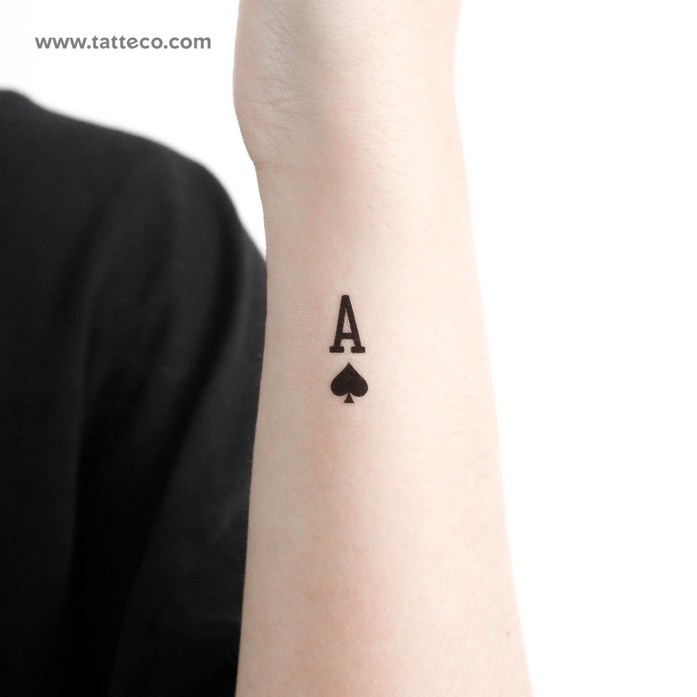 Ace Of Spades Temporary Tattoo - Set of 3