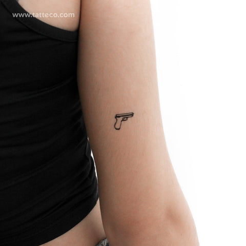 Hailey Gun Temporary Tattoo - Set of 3