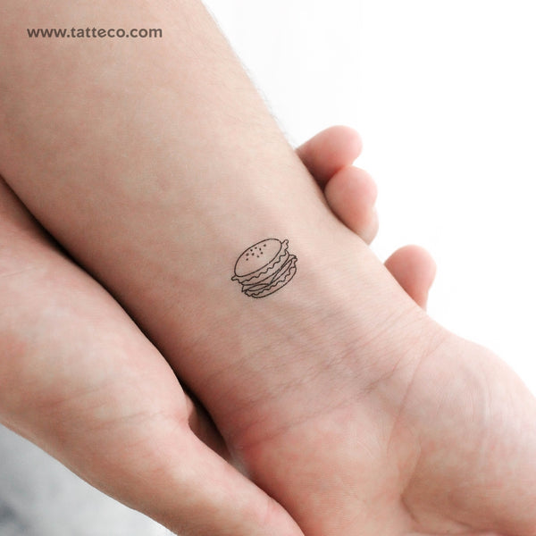 Little Hamburger Temporary Tattoo - Set of 3