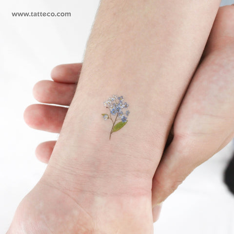 Small Forget-me-not Temporary Tattoo - Set of 3