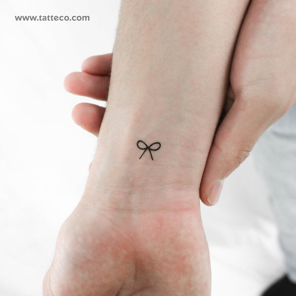 Minimalist Bow Temporary Tattoo - Set of 3