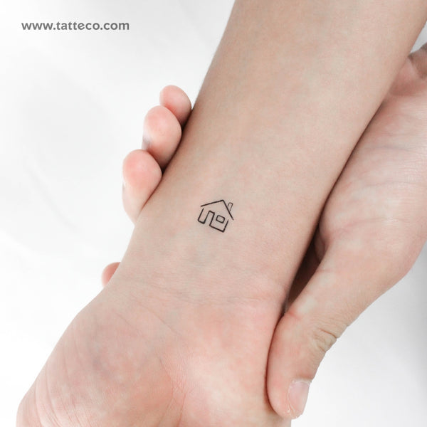 Minimalist House Temporary Tattoo - Set of 3