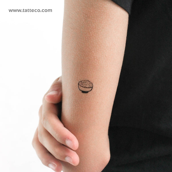 Rice Bowl Temporary Tattoo - Set of 3