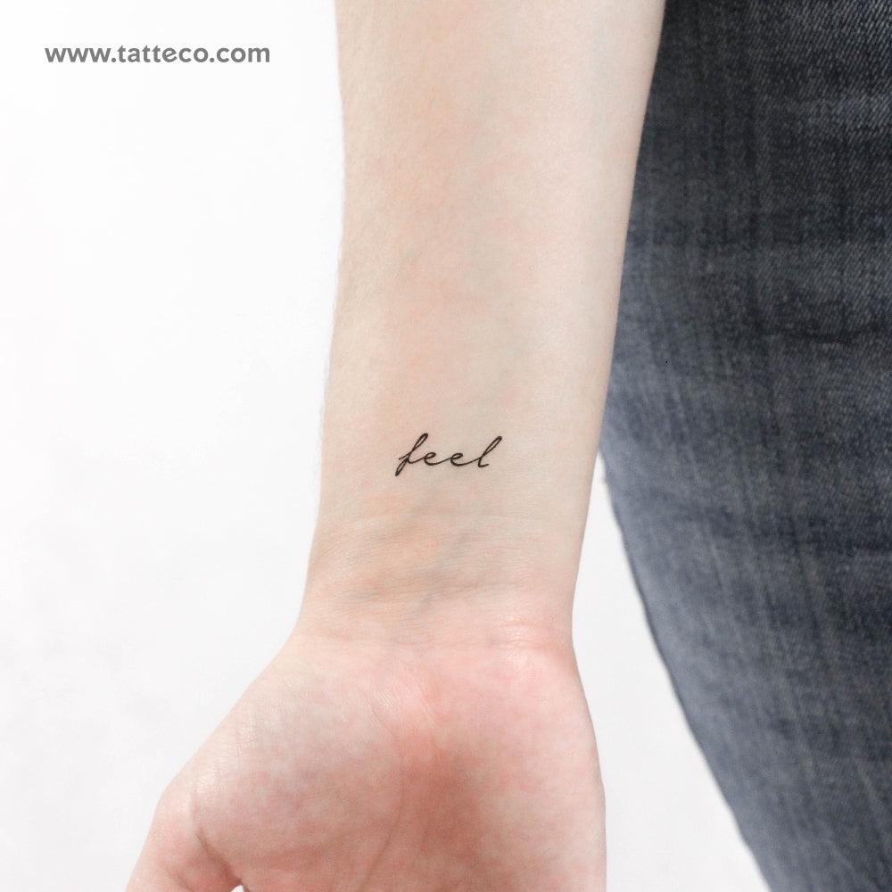 Feel Temporary Tattoo - Set of 3