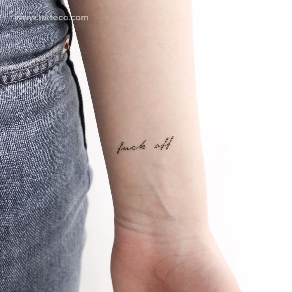 Fuck Off Temporary Tattoo - Set of 3