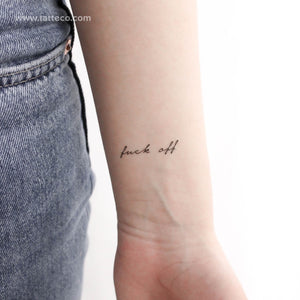 Fuck Off Temporary Tattoo - Set of 3