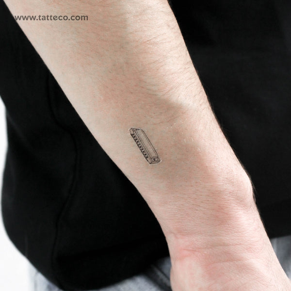 Harmonica Temporary Tattoo - Set of 3