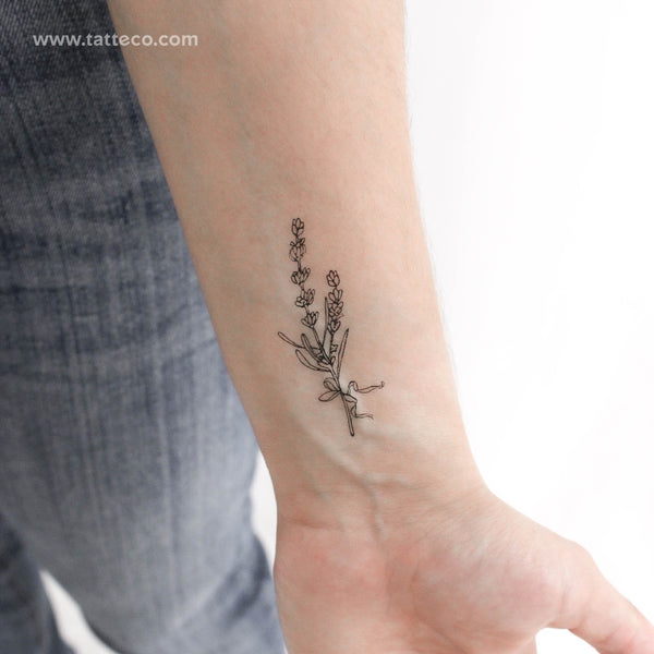 Lavender Temporary Tattoo - Set of 3