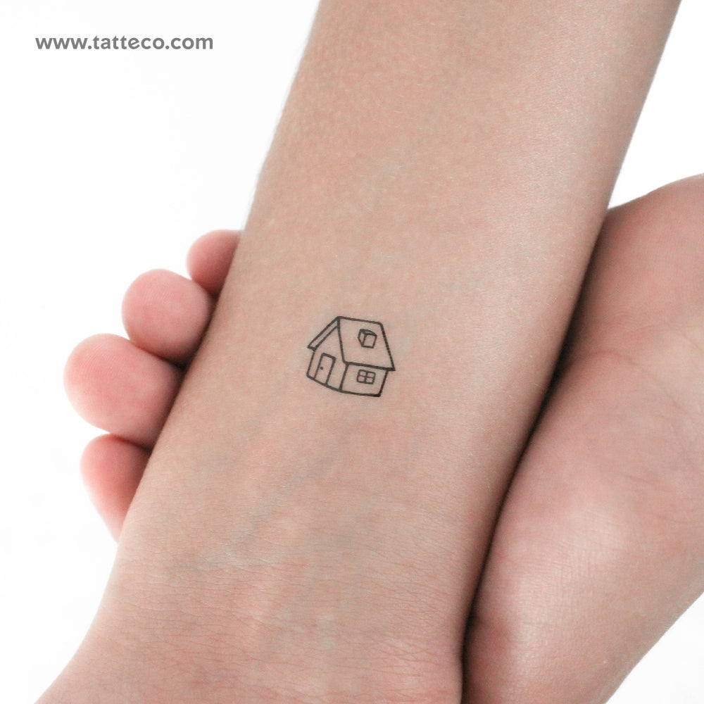 Tiny House Temporary Tattoo - Set of 3