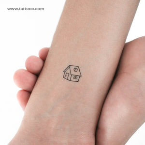 Tiny House Temporary Tattoo - Set of 3