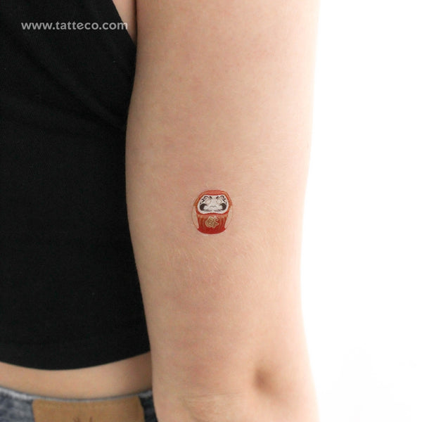 Daruma Doll Temporary Tattoo - Set of 3