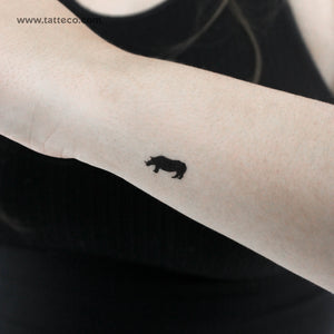 Black Rhino Temporary Tattoo - Set of 3