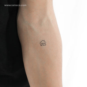 Minimalist House Temporary Tattoo - Set of 3