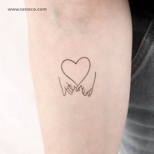 Pinky Promise Love Temporary Tattoo - Set of 3